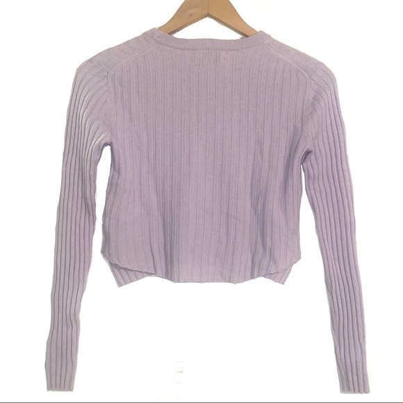 Aritzia Babaton Cropped Sweater, XS “Nathaniel”, Lilac, Wool blend - Picture 2 of 9